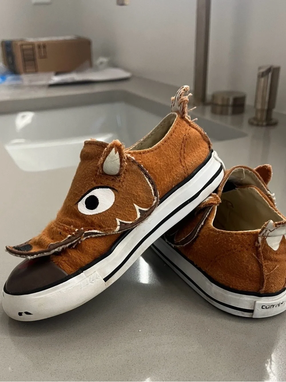 Converse Toddler Brown Fox Slip-On/Velcro Sneakers